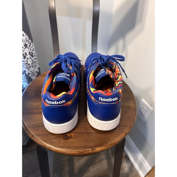 Reebok Workout Plus Mens Shoes Sz 12 Bright Blue Multi Color CN 7475 Retro Vibe - Picture 5 of 6